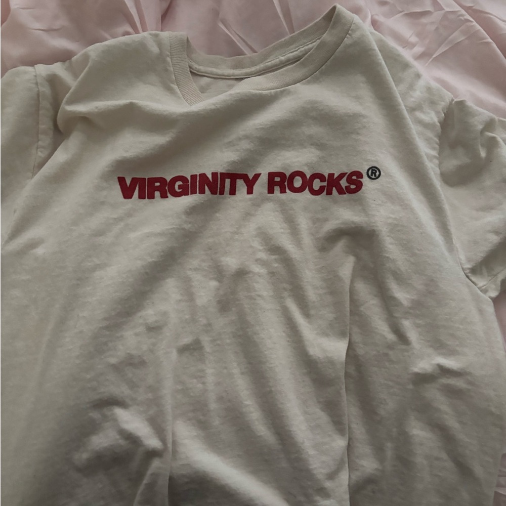Virginity Rocks Cream T-Shirt - Picture 4 of 4